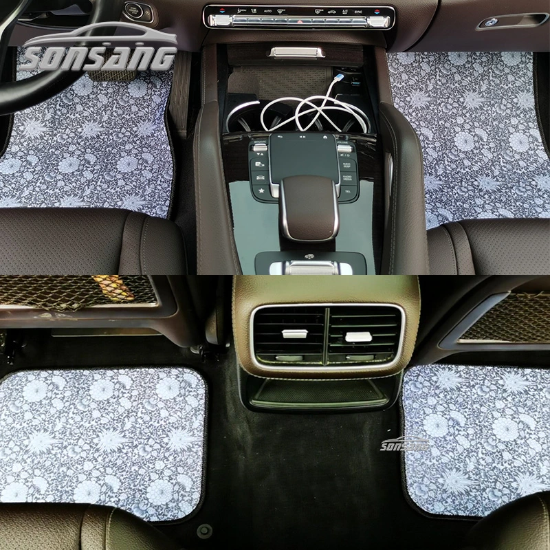 Sonsang Factory Eco-Friendly Manufacturer Anti Slip Safety Universal Carpet Floor Mat Customized Printed Car Mats Dropshipping Auto Accessories