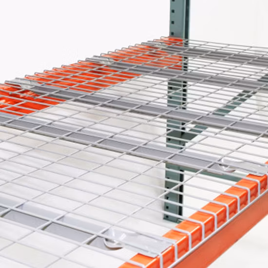 Прочные, оцинкованные, сварные настилы из металлической проволочной сетки для тяжелых складских стеллажей.