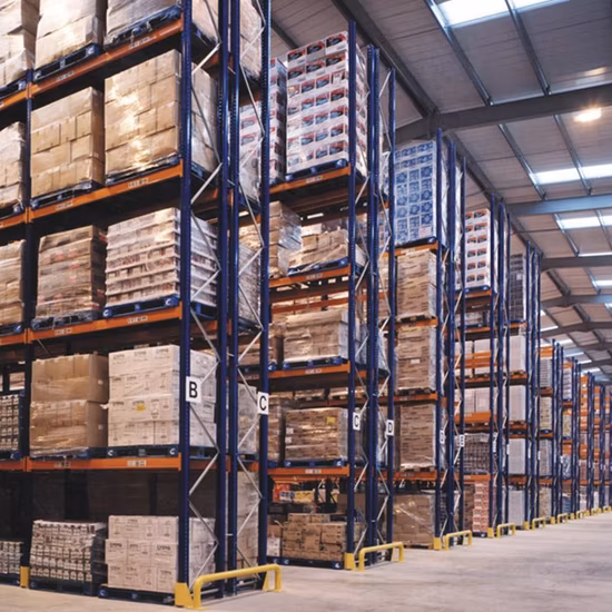 Стойка для поддонов с регулируемым шагом 76,2 мм, селективная сверхмощная стойка для стеллажа в форме стального материала системы хранения Q235